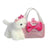 Fancy Pals White Cat Trendy Sparkle Pink Bag