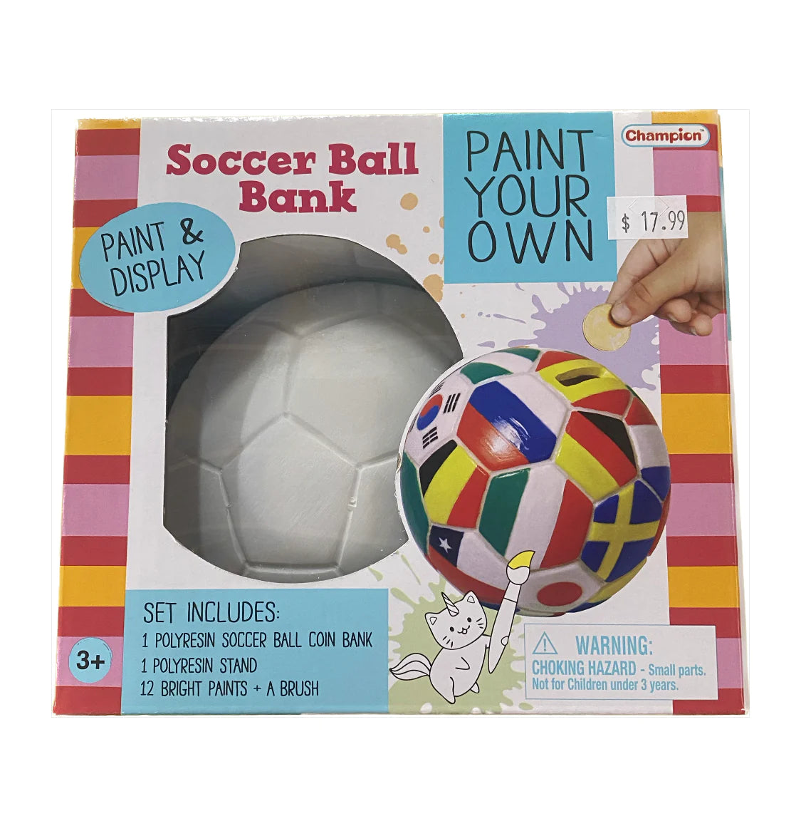 Champion Paint Your Own Soccer Ball Money Bank