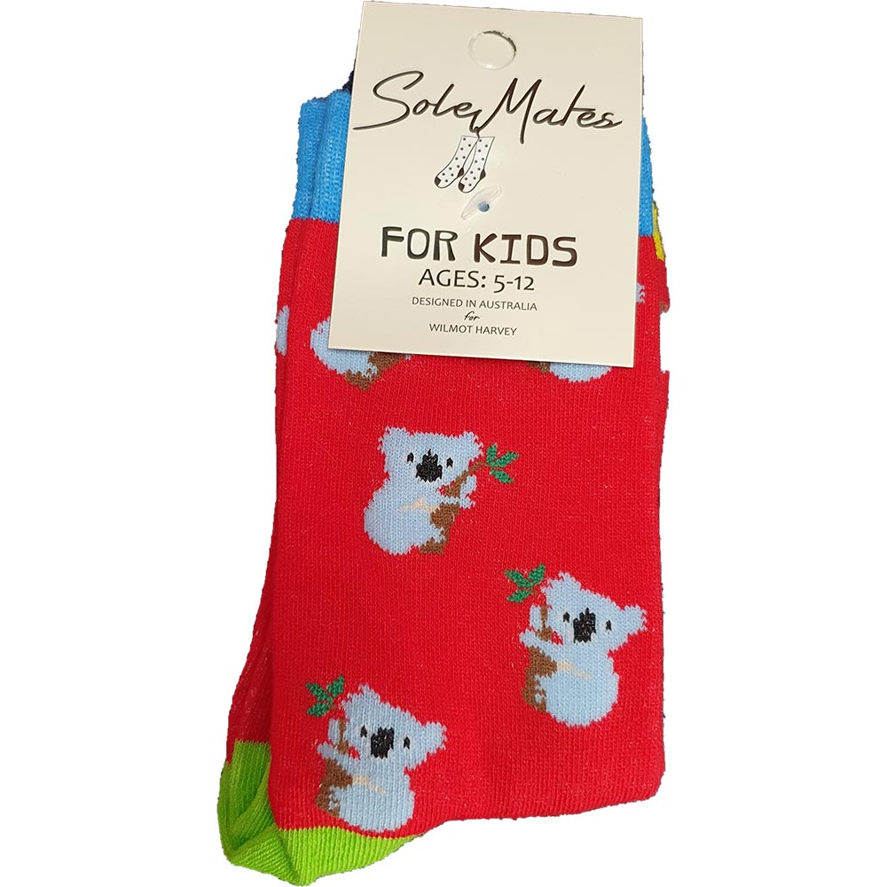 Sole Mate Kids Socks - Koala Red