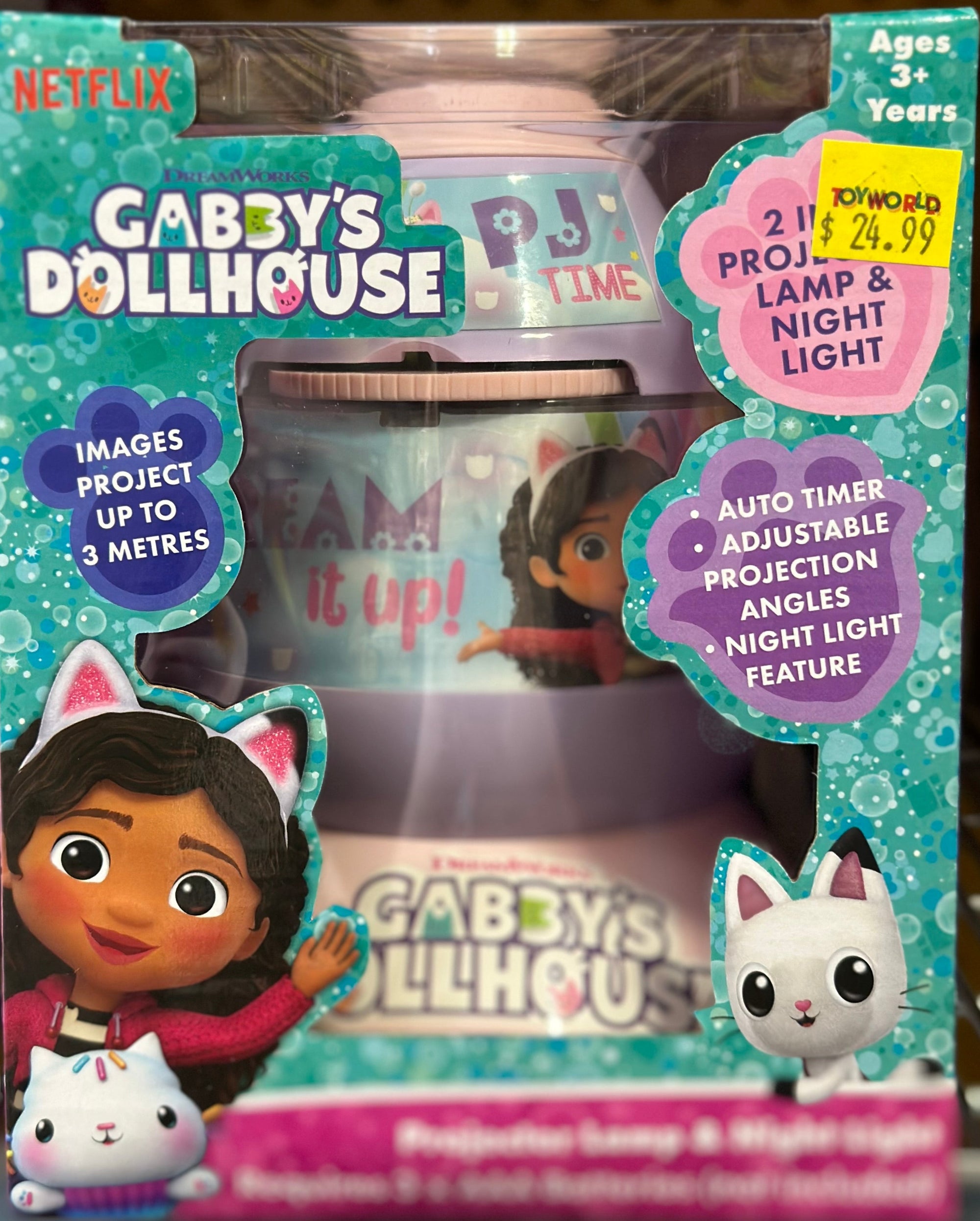 Gabby's Dollhouse Projector Lamp and Night Light Req 3 AA Batteries
