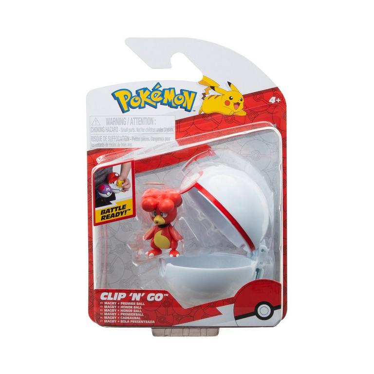 Pokemon Clip N Go Magby and Premier Ball