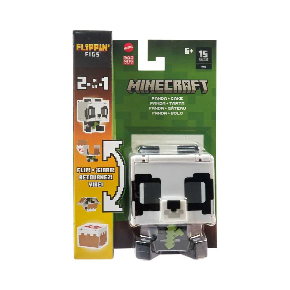 Minecraft Flippin Figs 2 in 1 Panda and Cake