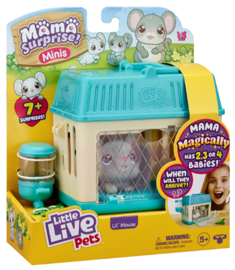 Little Live Pets Mama Surprise S2 Minis Playset Blue Lil Mouse