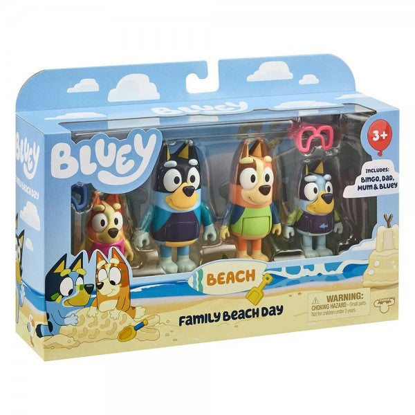 Bluey & Family Figurines 4 pack S9 Family Beach Day