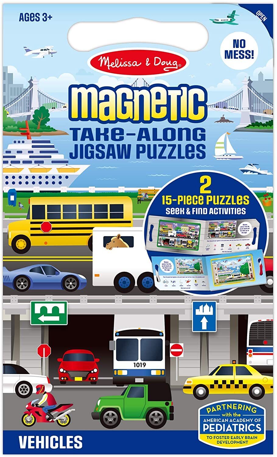 M&D32830 Magnetic Take Along Jigsaw Puzzles - Vehicles