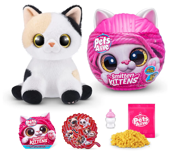 Zuru Pets Smitten Kittens Interactive Plush Assorted req 3 x AAA batteries