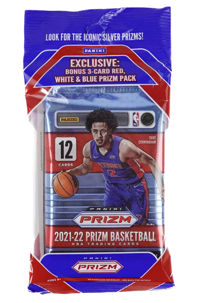 2021 Prizm Basketball Multi Pack 12 cards plus 3 Bonus Red White and Blue Prizm Pack