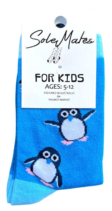 Sole Mate Kids Socks - Penguin Blue