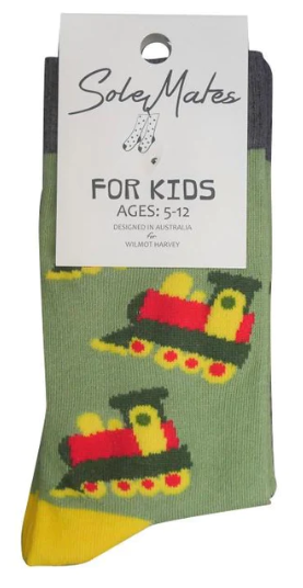 Sole Mate Kids Socks - Train Green