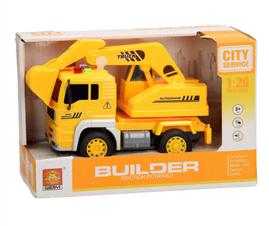 City Service Excavator Truck with Lights and Sounds