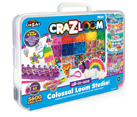 CRA-Z-ART Cra-Z-Loom Colossal Loom Studio Travel Case 5600 Bands