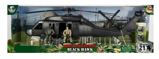 World Peacekeepers 1/18 Black Hawk Helicopter with Figures