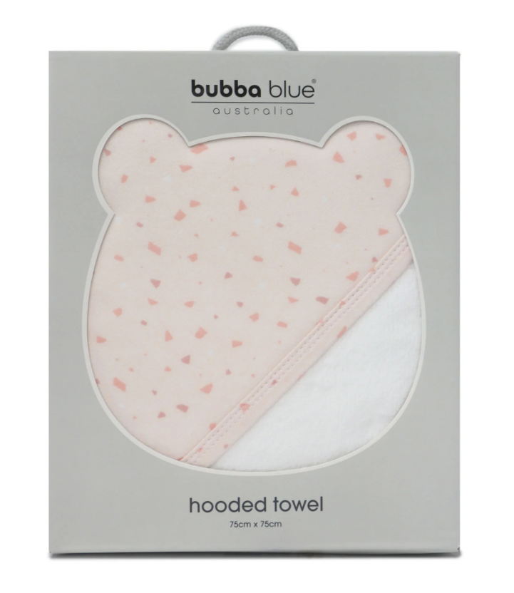 Bubba Blue ESS Hooded Towel Terrazzo Rose