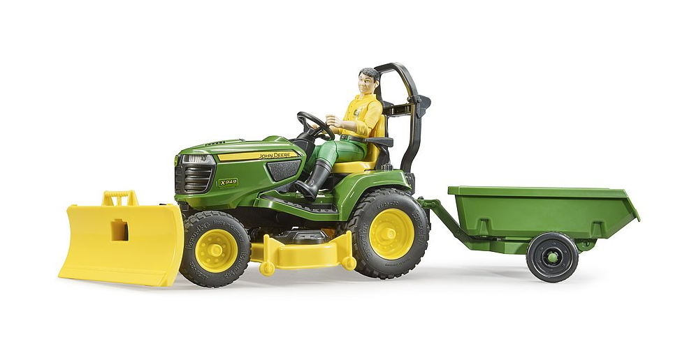 Bruder 62104 1/16 John Deere Lawn Tractor with Gardener