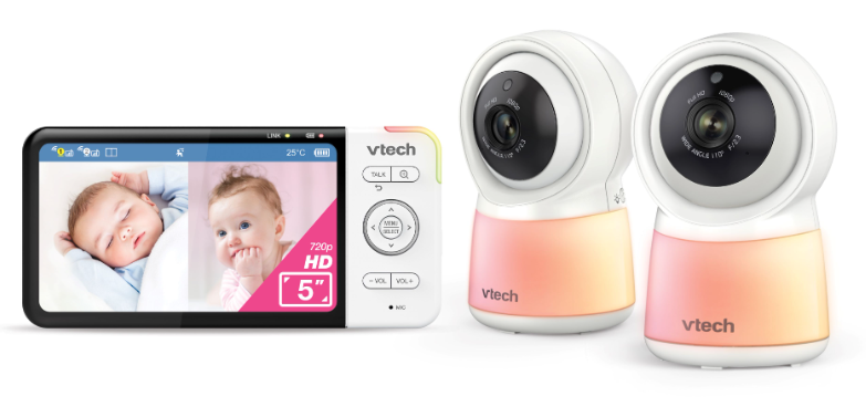 Vtech 5" 2 Camera Smart HD Video Monitor w/ Remote Access RM5754HDV2-2