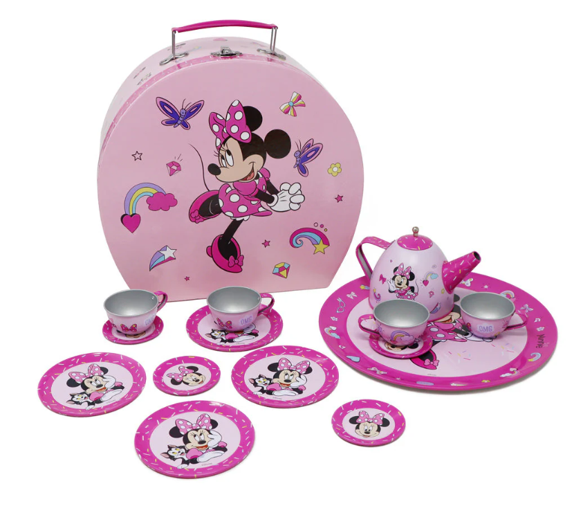 Disney Junior Minnie Mouse Tin Tea Set 15pc