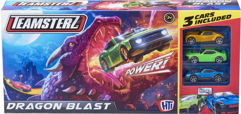 Teamsters Dragon Blast Track 3 cars included