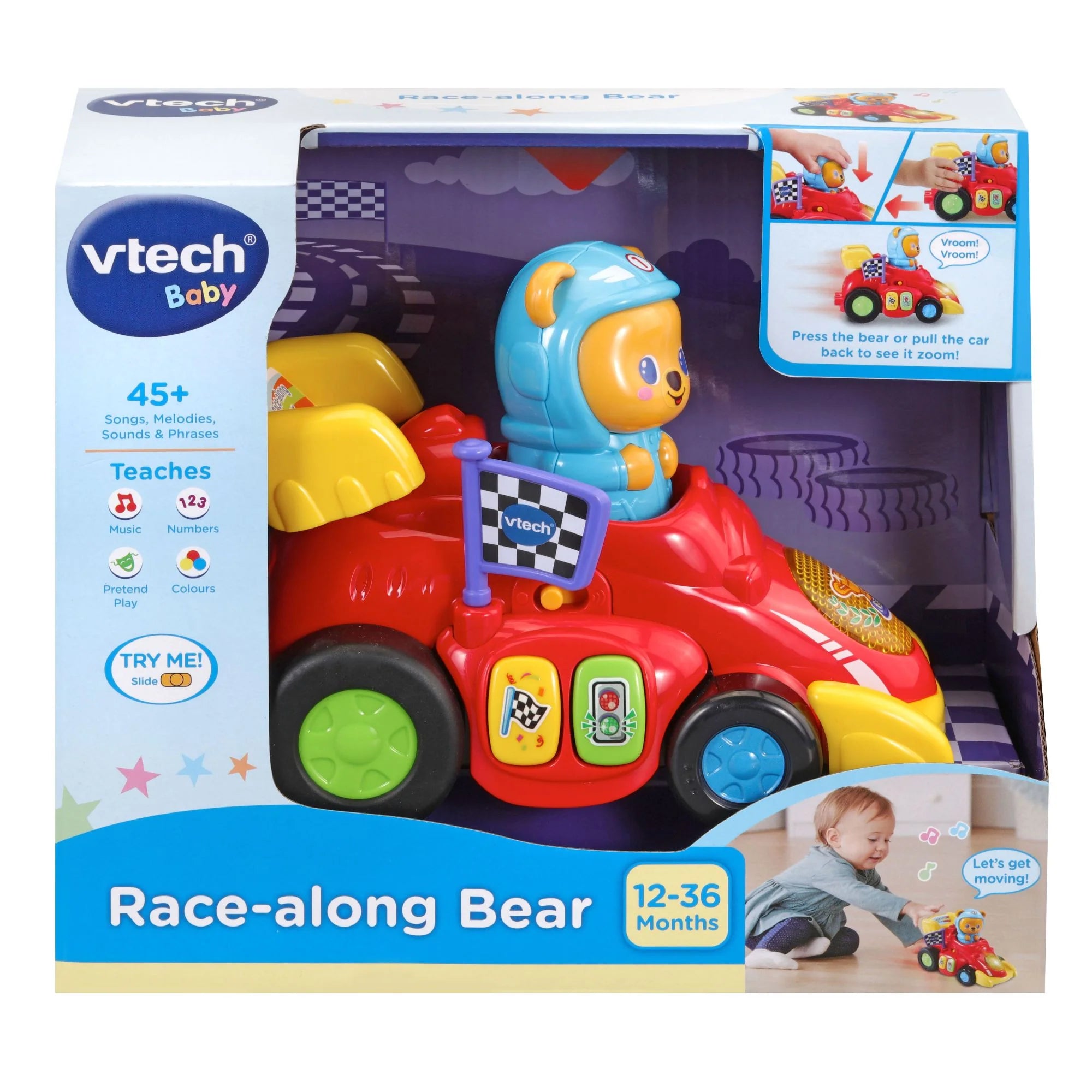 Vtech Race A Long Bear (2 x AAA Demo Batteries included)