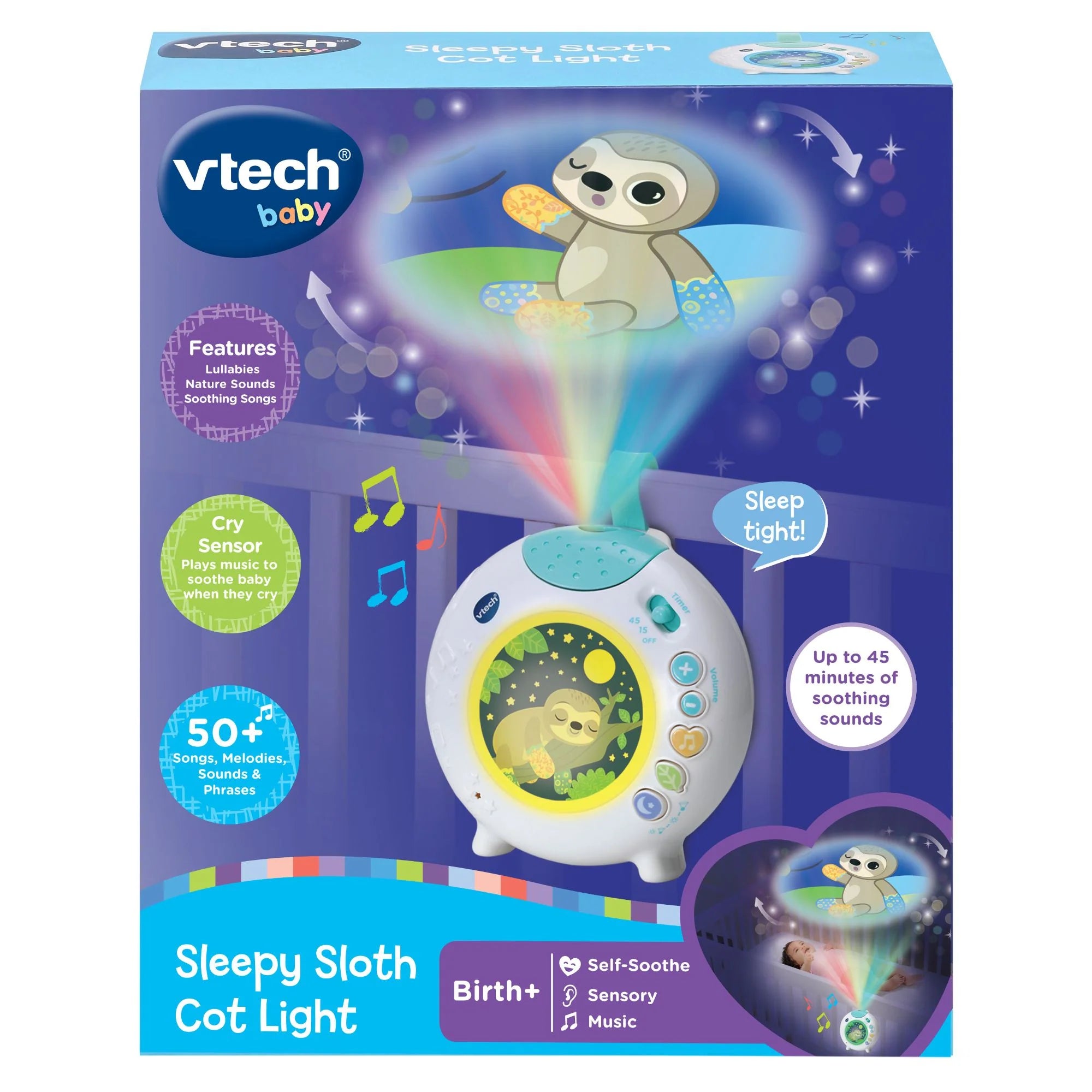 Vtech Baby Sleepy Sloth Cot Light req 3 x AA batteries