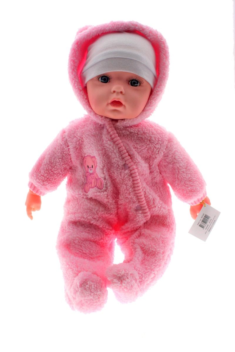 Baby Doll Jess Light Pink Teddy Bear Jumpsuit