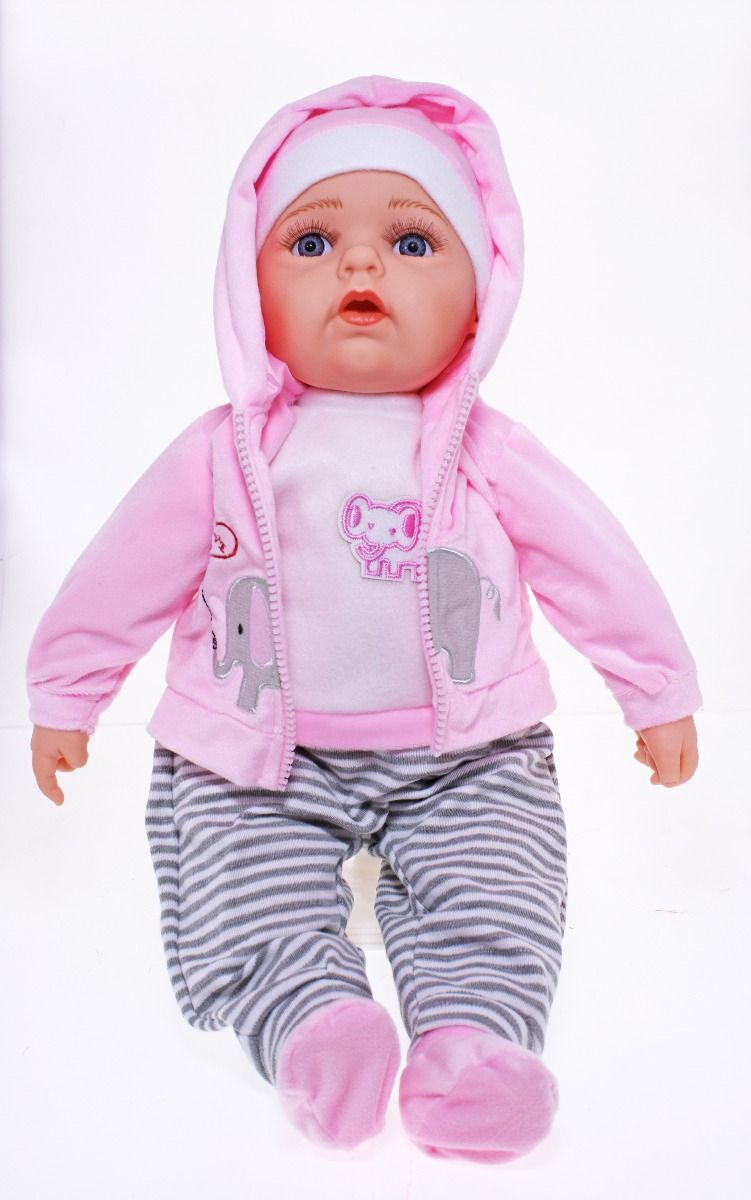 Baby Doll Aria Elephant Pink White Outfit