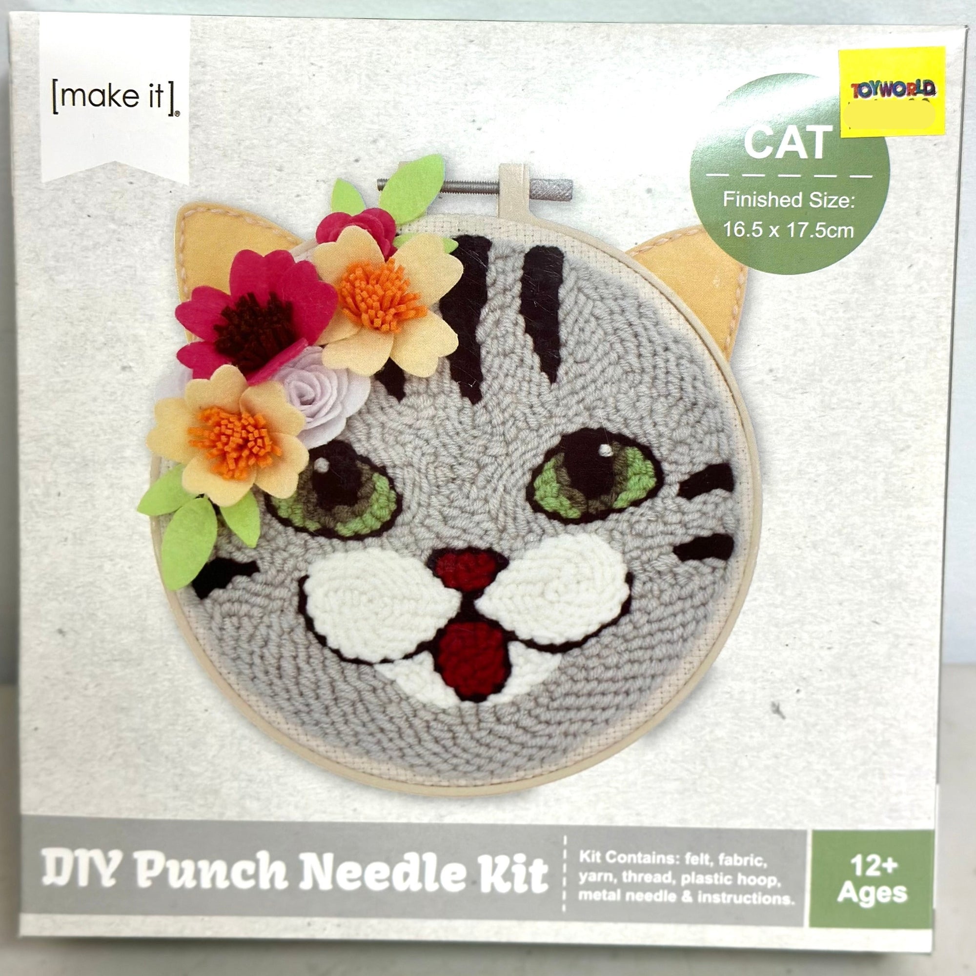 Make It DIY Punch Needle Kit Cat