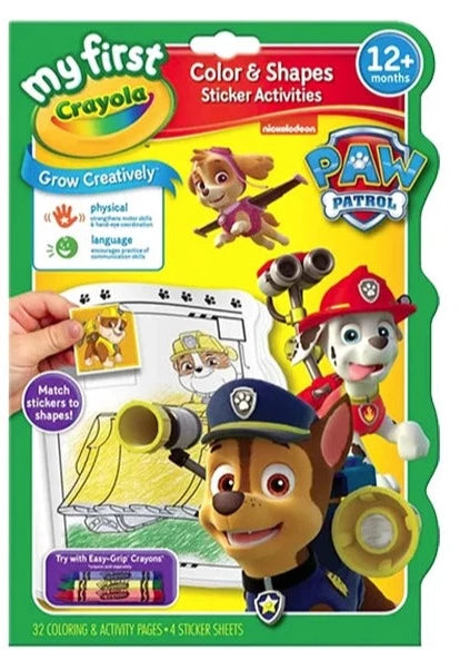Crayola My First Colour & Shapes Activity Book - Paw Patrol
