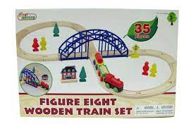 First Learning Wooden Figure 8 Train Set 35Pc