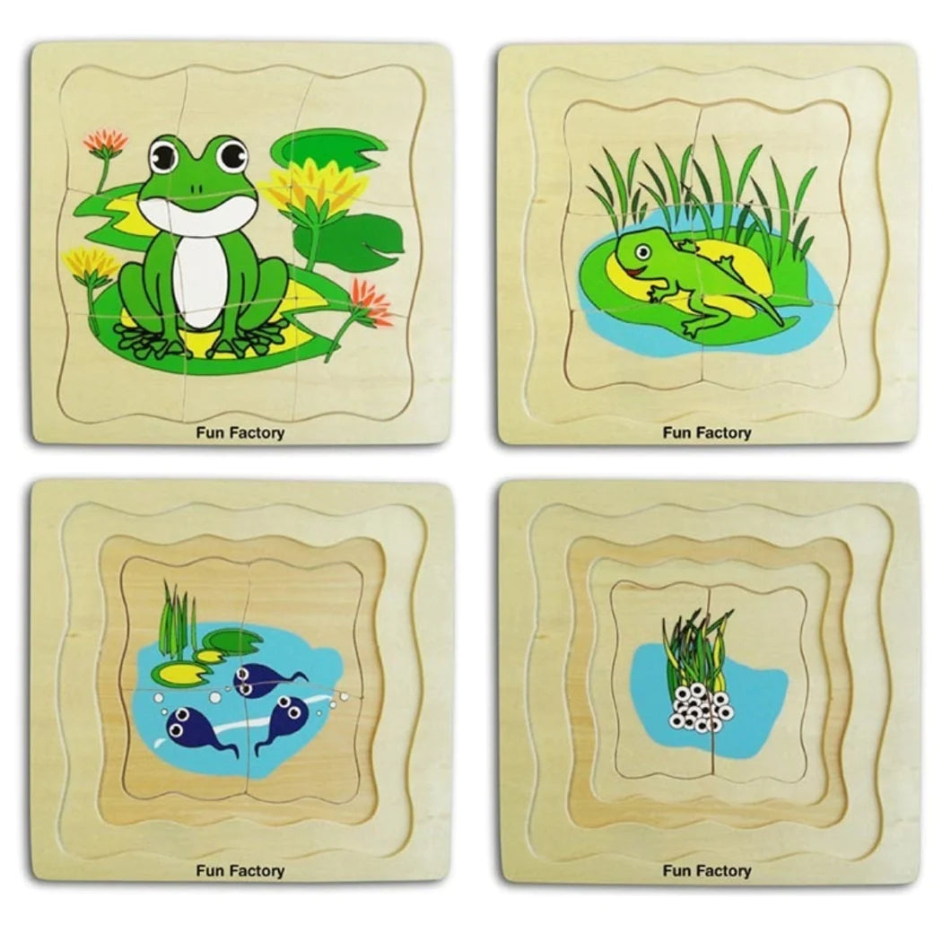 Fun Factory Wooden Layered Puzzle Frog