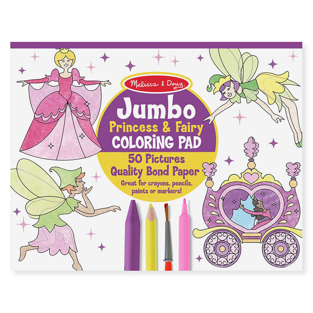 M&D 4263 Jumbo Colouring Pad Princess & Fairy