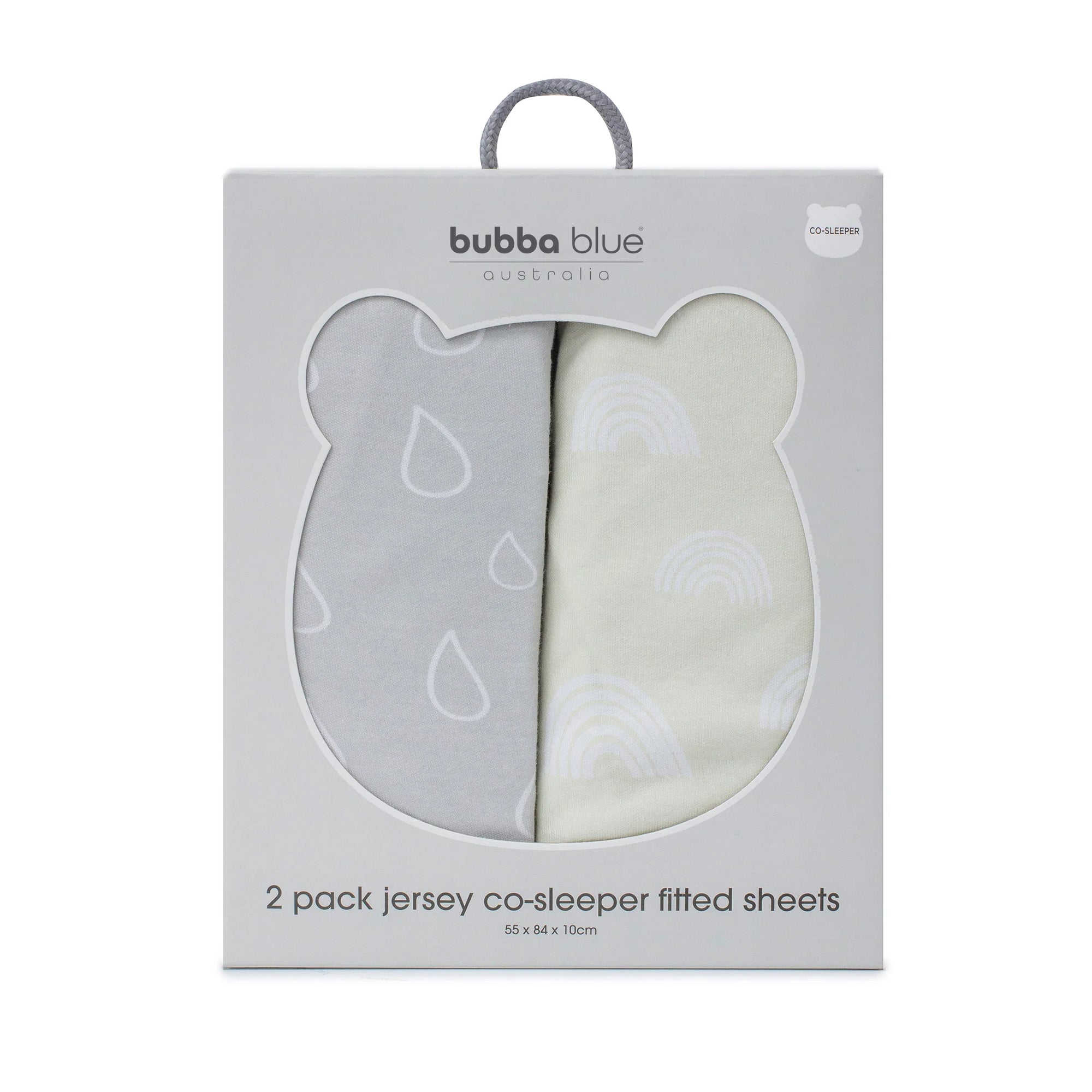 Bubba Blue 2 PK Nordic Co-Sleeper Fitted Sheet Grey/Sand