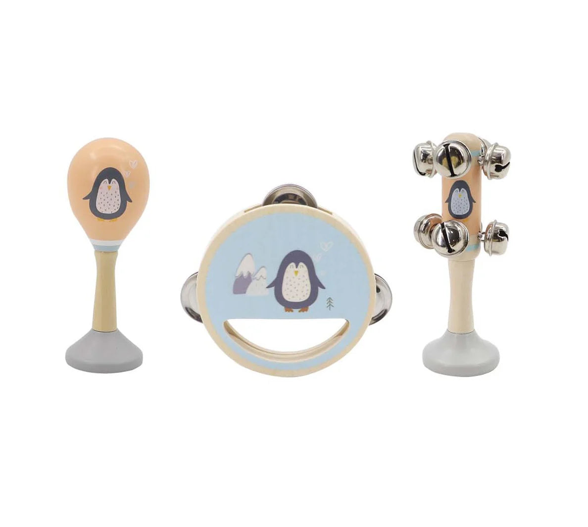Calm and Breezy Sea Wooden 3pc Musical Set Penguin