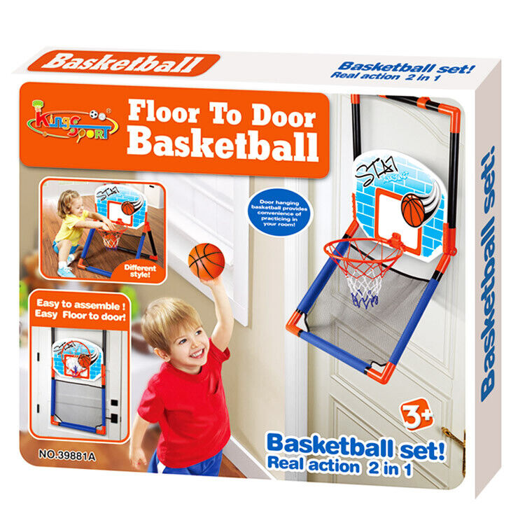 2 in 1 Floor To Door Basketball Set