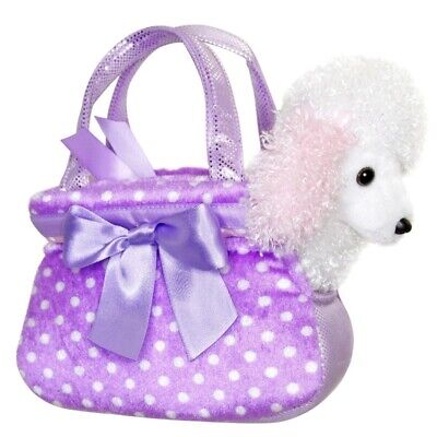 Fancy Pals Poodle in Purple Spot Bag
