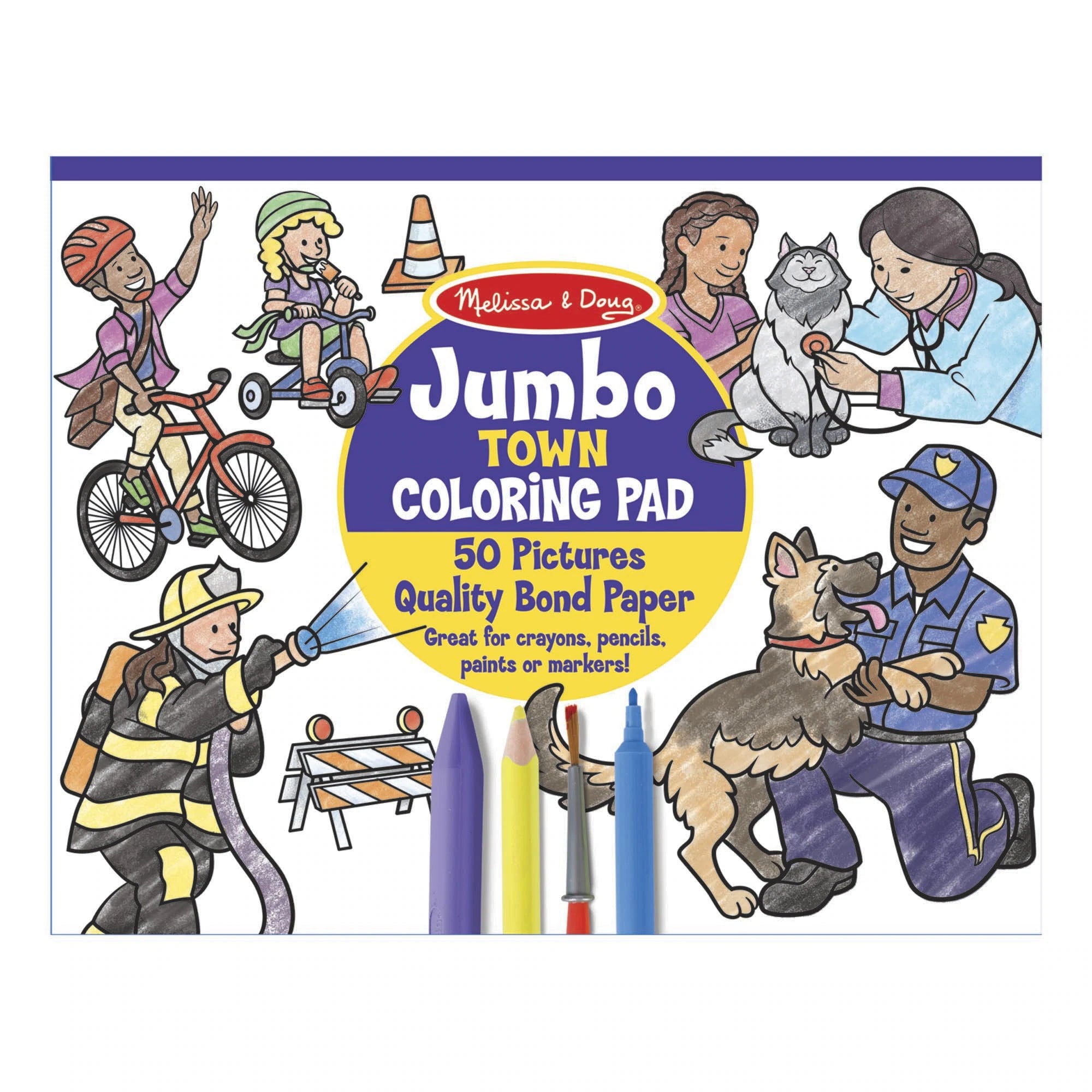 M&D 30250 Jumbo Colouring Pad - Town