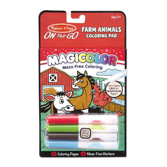 M&D 9126 On The Go Farm Animals Colouring Pad