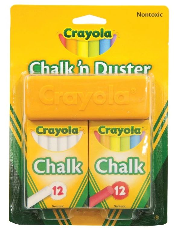 Crayola Chalk n Duster (Blister Packed)
