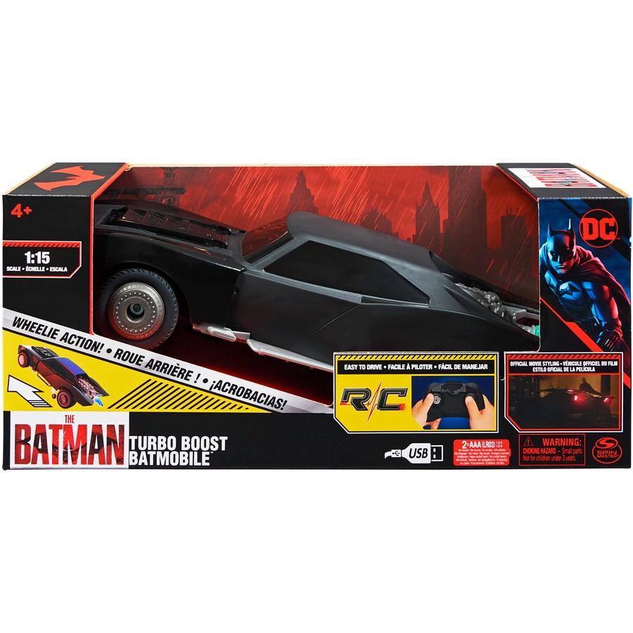 Batman Remote Control Turbo Boost Batmobile Requires 2xAAA Batteries