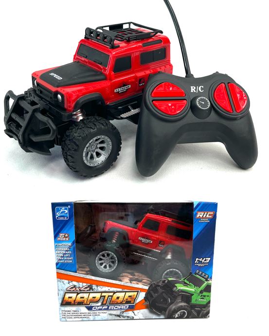 1/43 Raptor Off Road R/C Small Short Wheel Base Land Defender req 3 x AAA and 2 x AA batteries