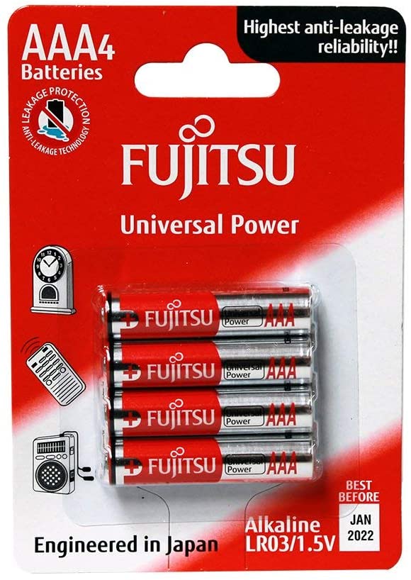 Fujitsu AAA Batteries 4Pk