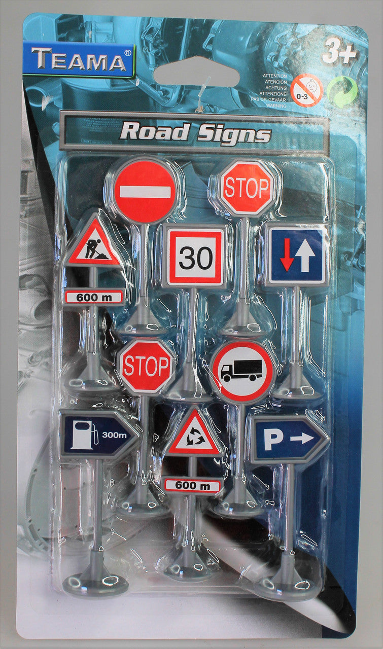 Teama 10 Pack Road Signs