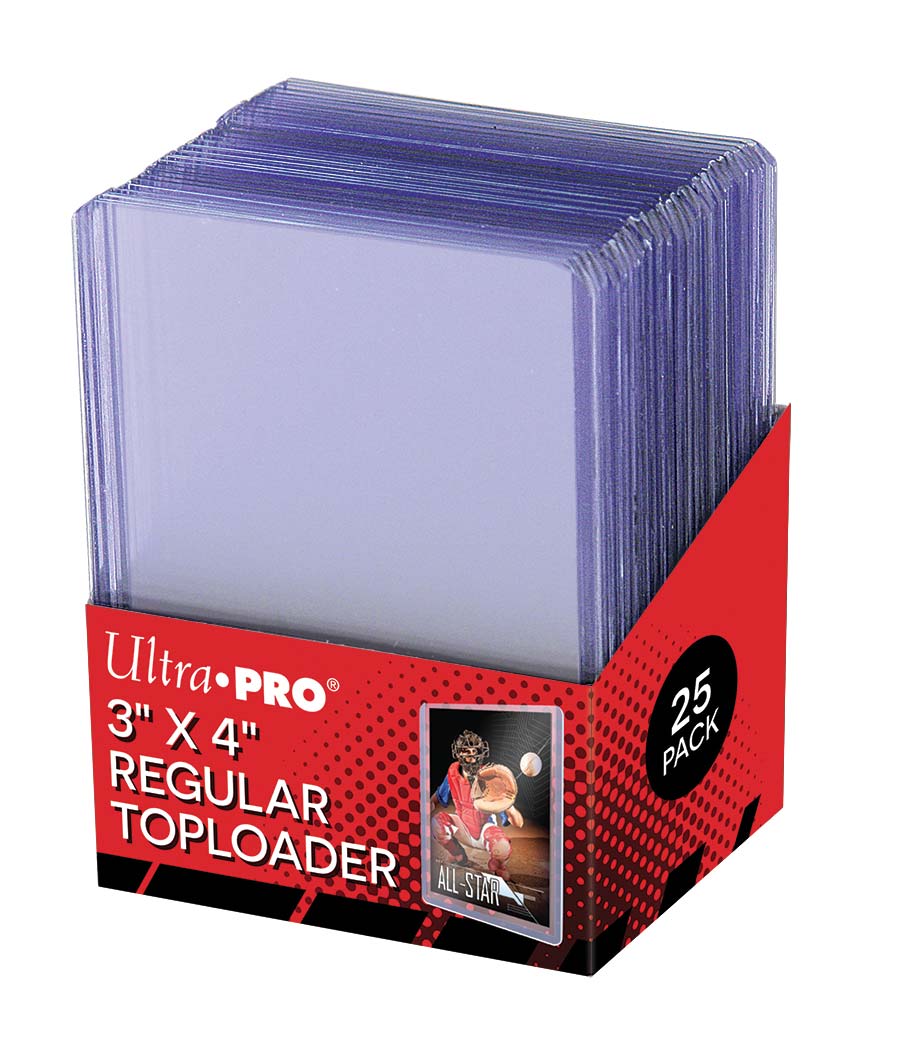 Ultra Pro 3 x 4 35pt Regular Toploader Pk 25 Clear Sleeves