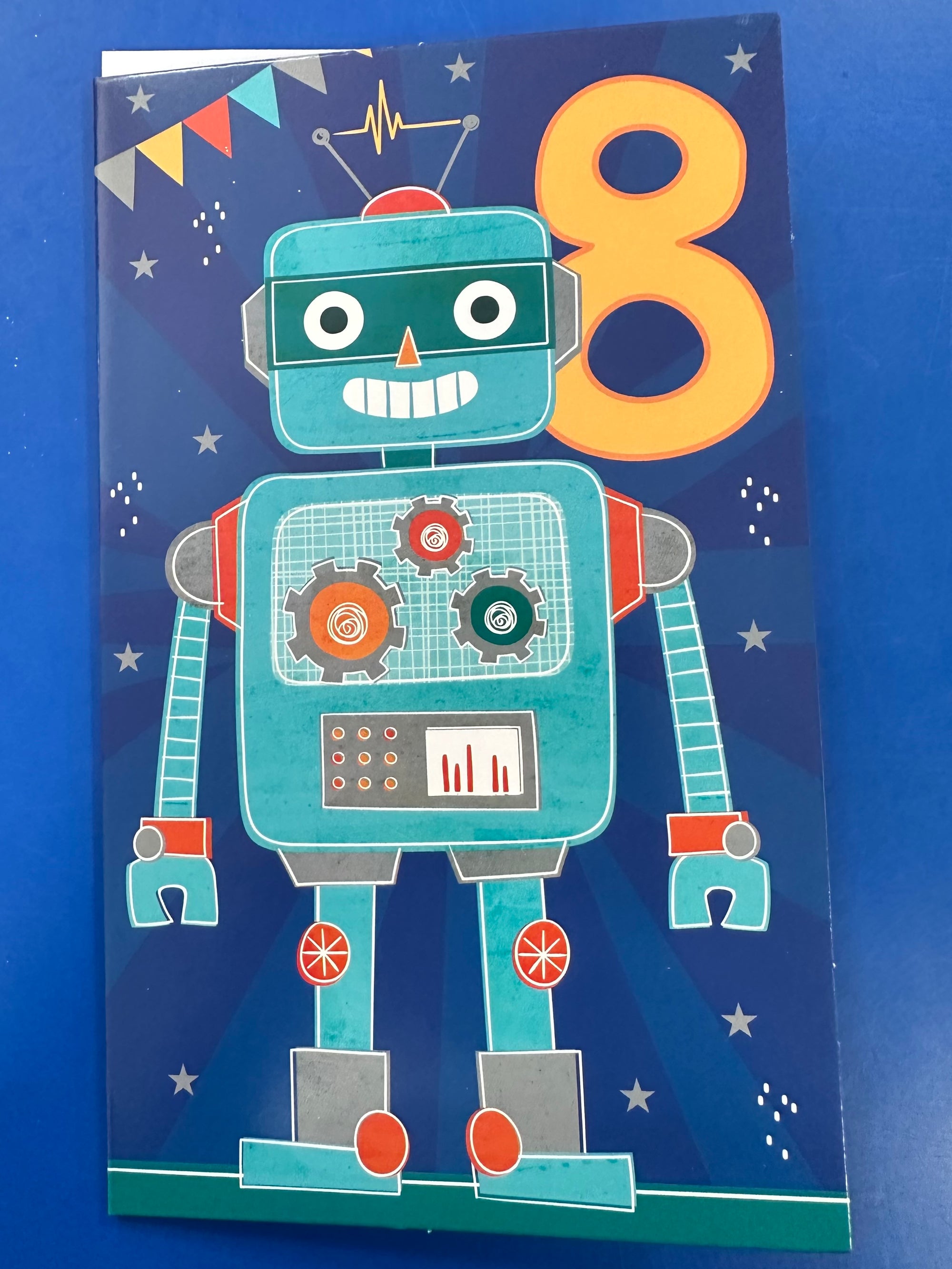 Birthday Card Age 8 Boy Robots