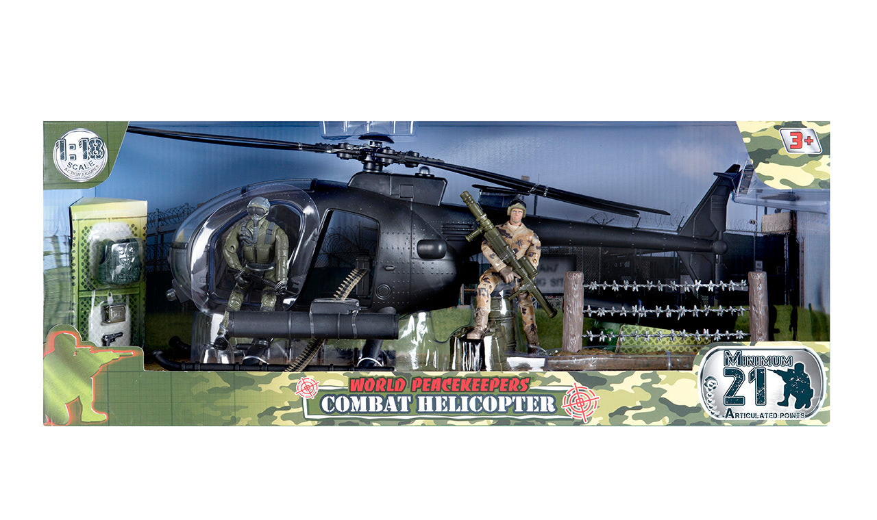 World Peacekeepers Combat Helicopter with 2 Figures