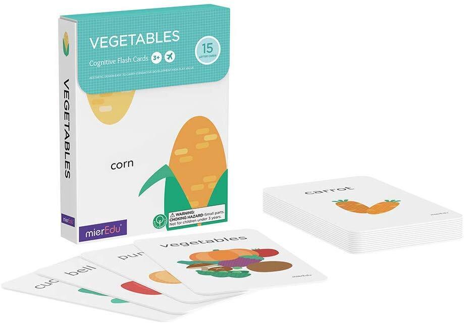 Mier Edu Cognitive Flash Cards Vegetables