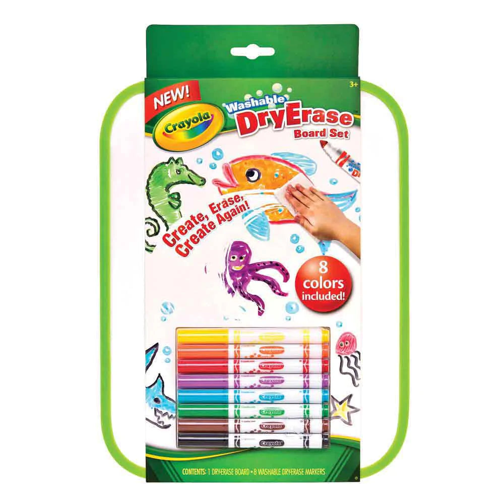 Crayola Dry Erase Board Set w/8ct washable Markers