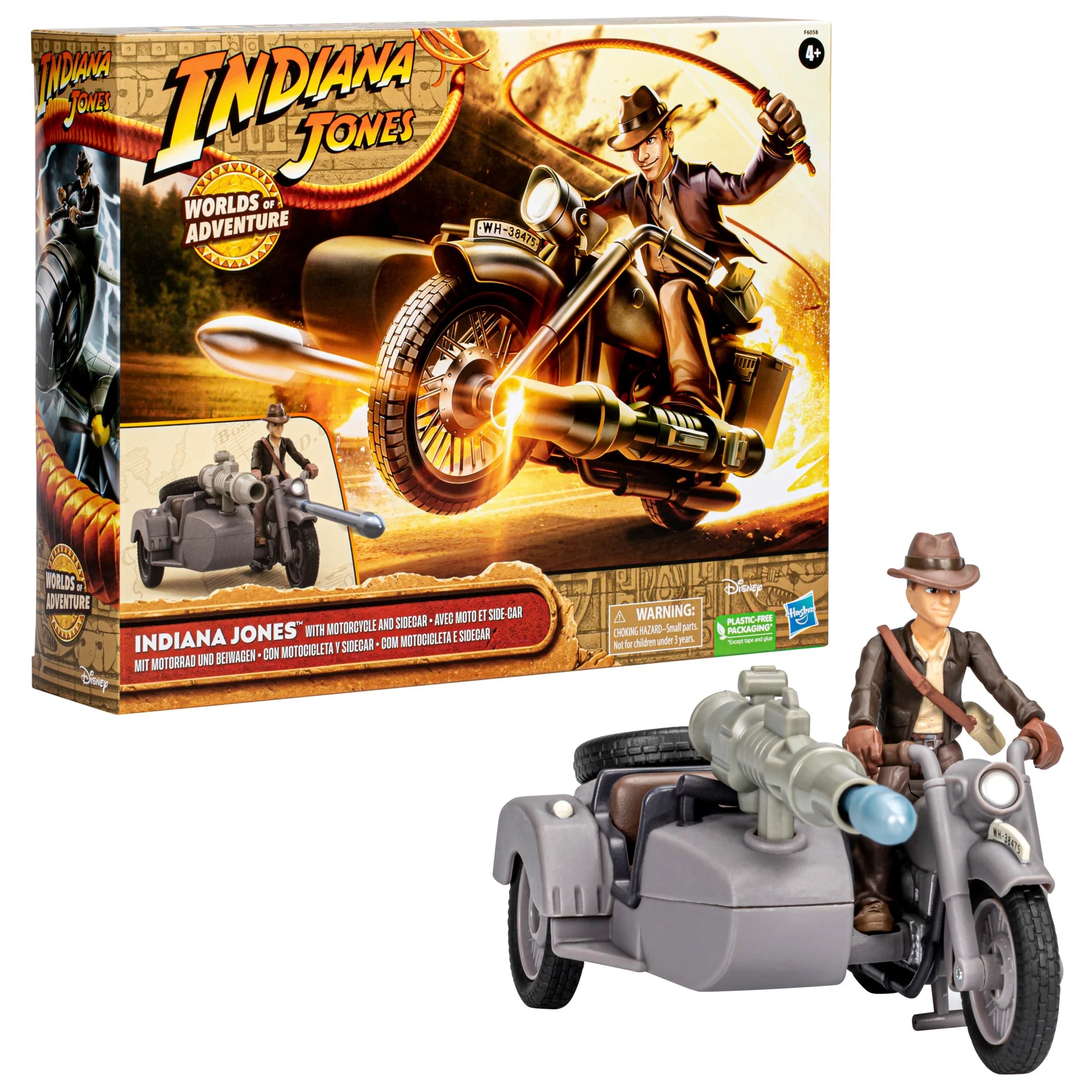 Indiana Jones with Motorcycle and Sidecar