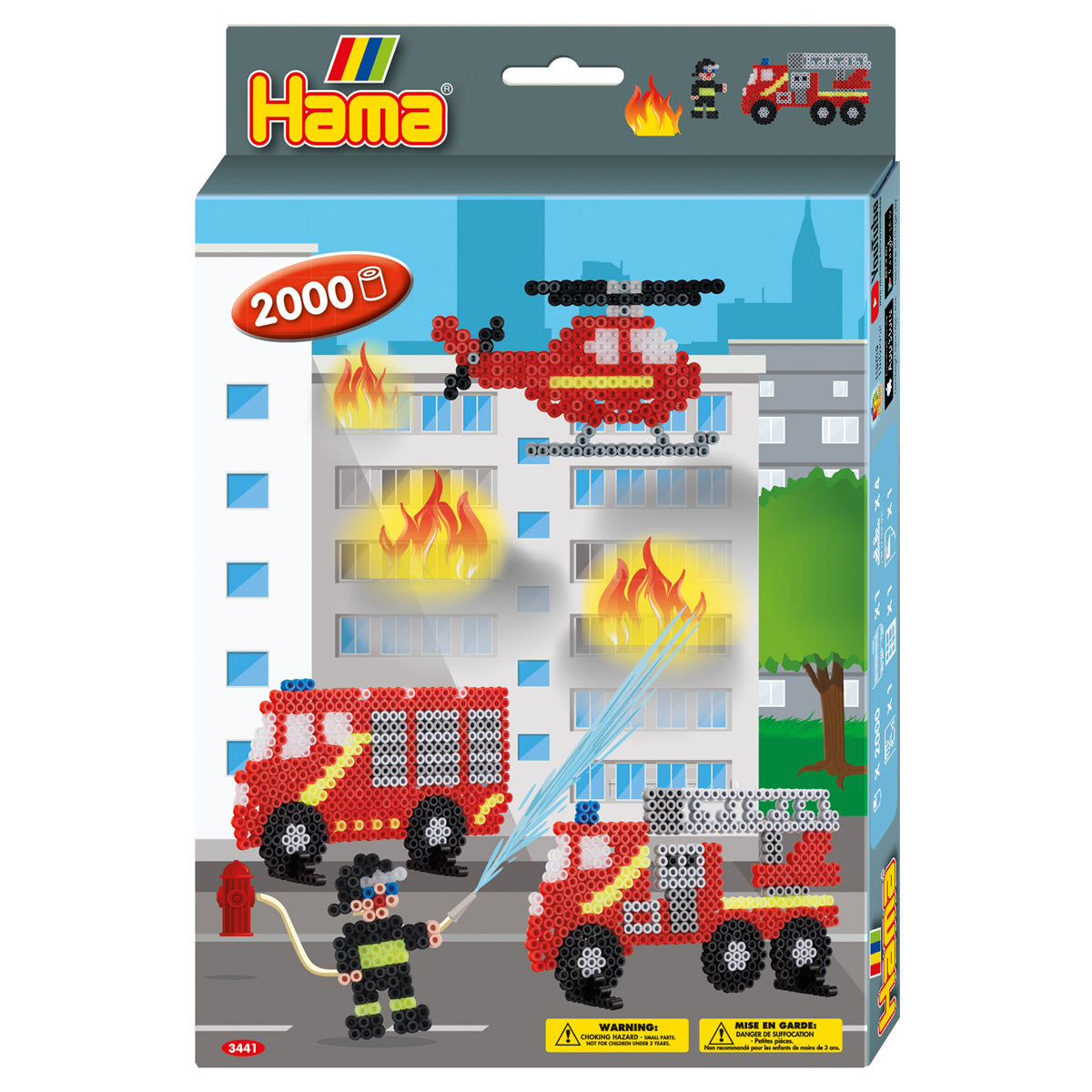 Hama Beads Fire Fighters approx 2000 beads