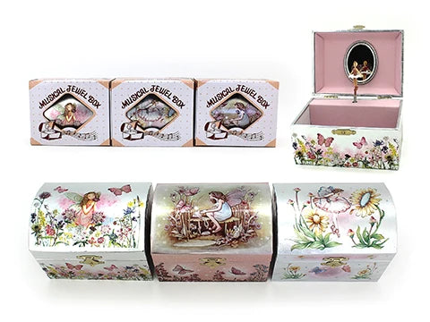 Dome Musical Jewellery Box Fairy Design Asst