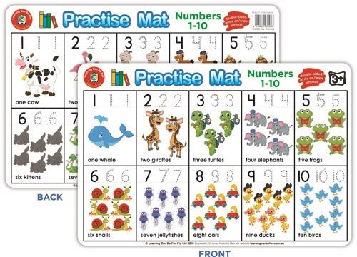 Practise Mat Numbers 1-10